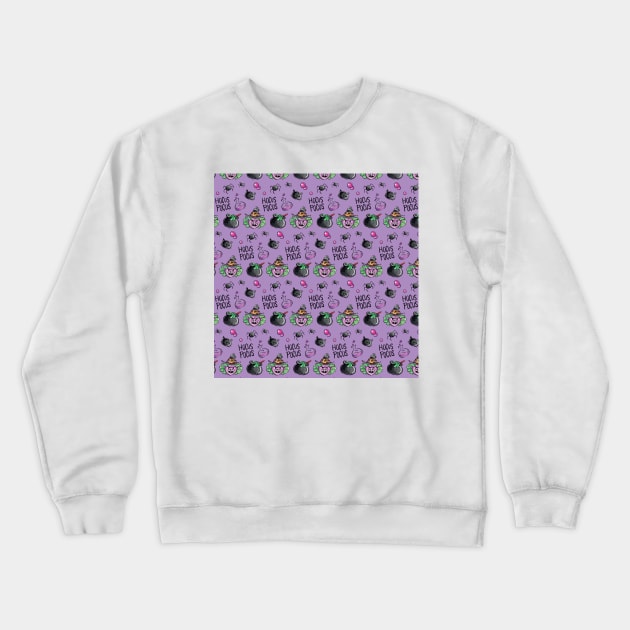 Purple Halloween pattern Crewneck Sweatshirt by Inspired-DS